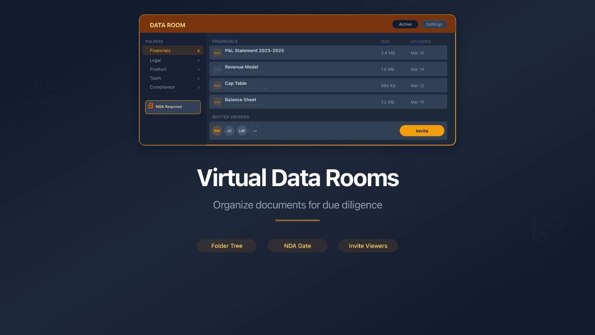 Virtual Data Rooms: Organize Documents for Due Diligence