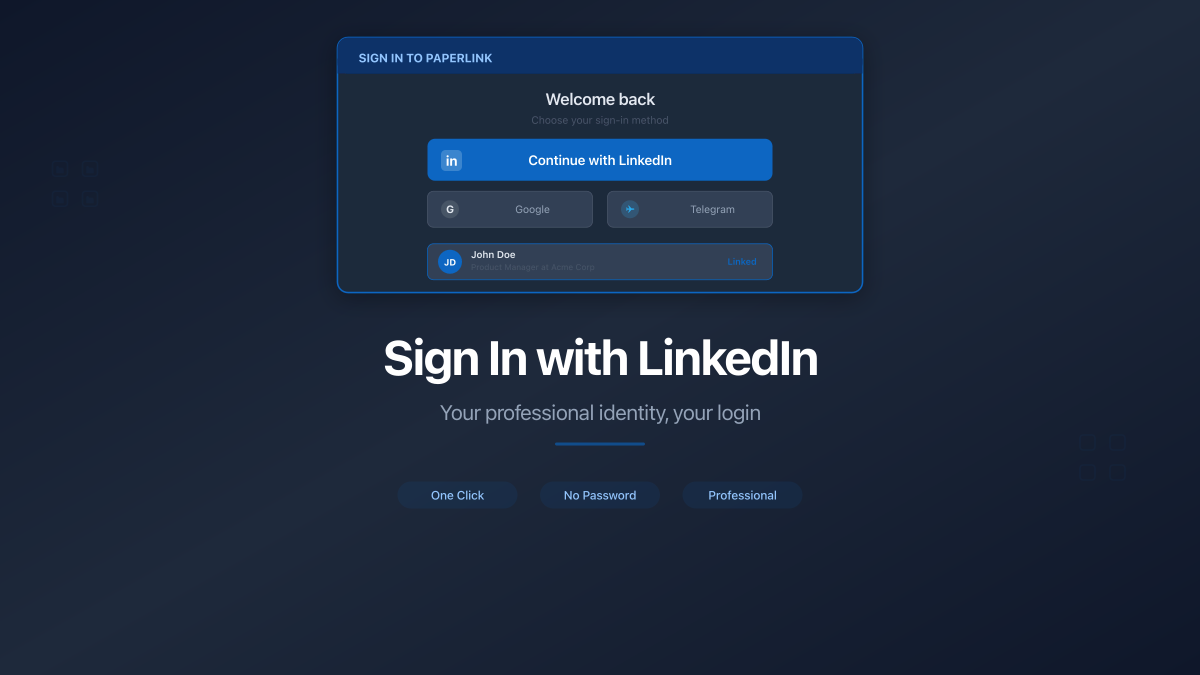Linkedin Guest Sign In Sign In with LinkedIn | PaperLink Blog