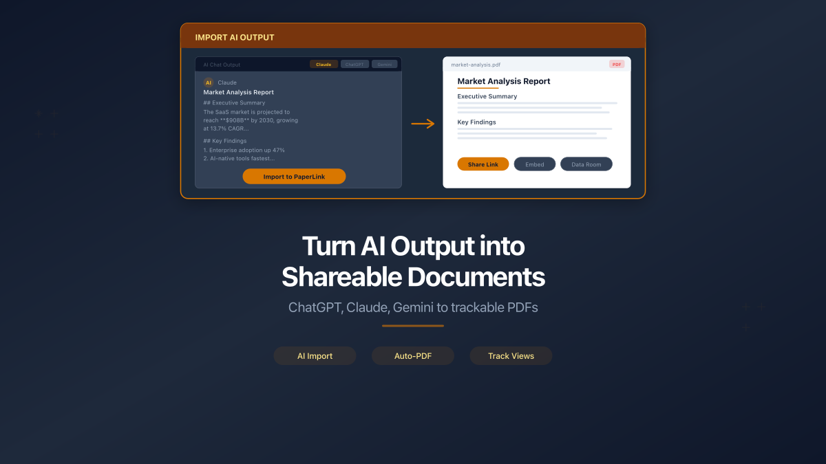 Turn AI Output into Shareable, Trackable Documents | PaperLink Blog